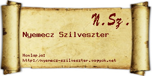Nyemecz Szilveszter névjegykártya